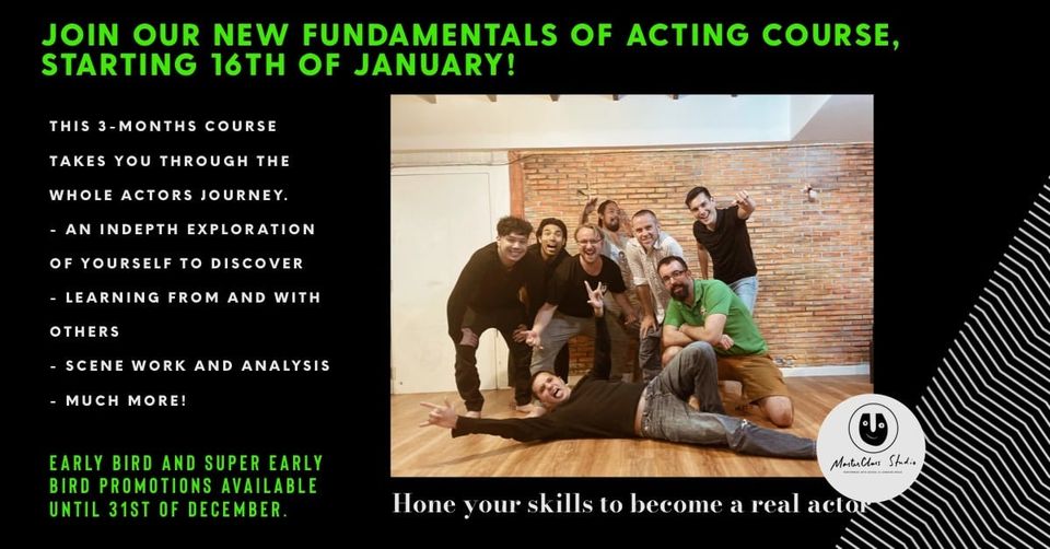 Just 2 more places left for the new Fundamentals of Acting Course.

8 people of …