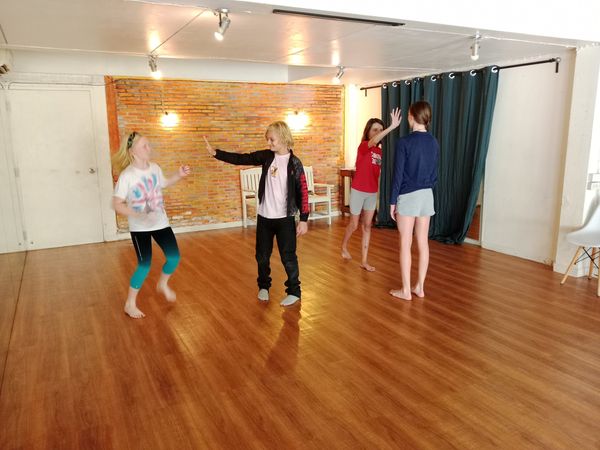 Having fun with the teenagers in the Fundamentals of Acting Course. Teens have a…