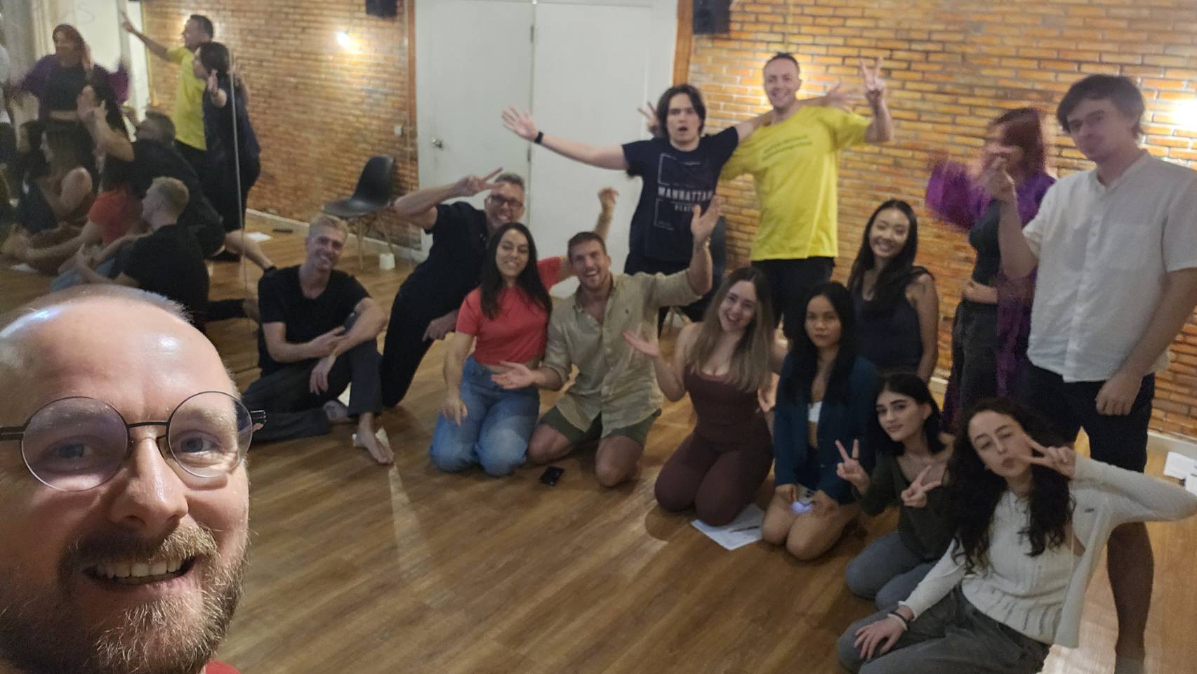 Acting lessons in Thailand at MasterClass Studio with students learning 

