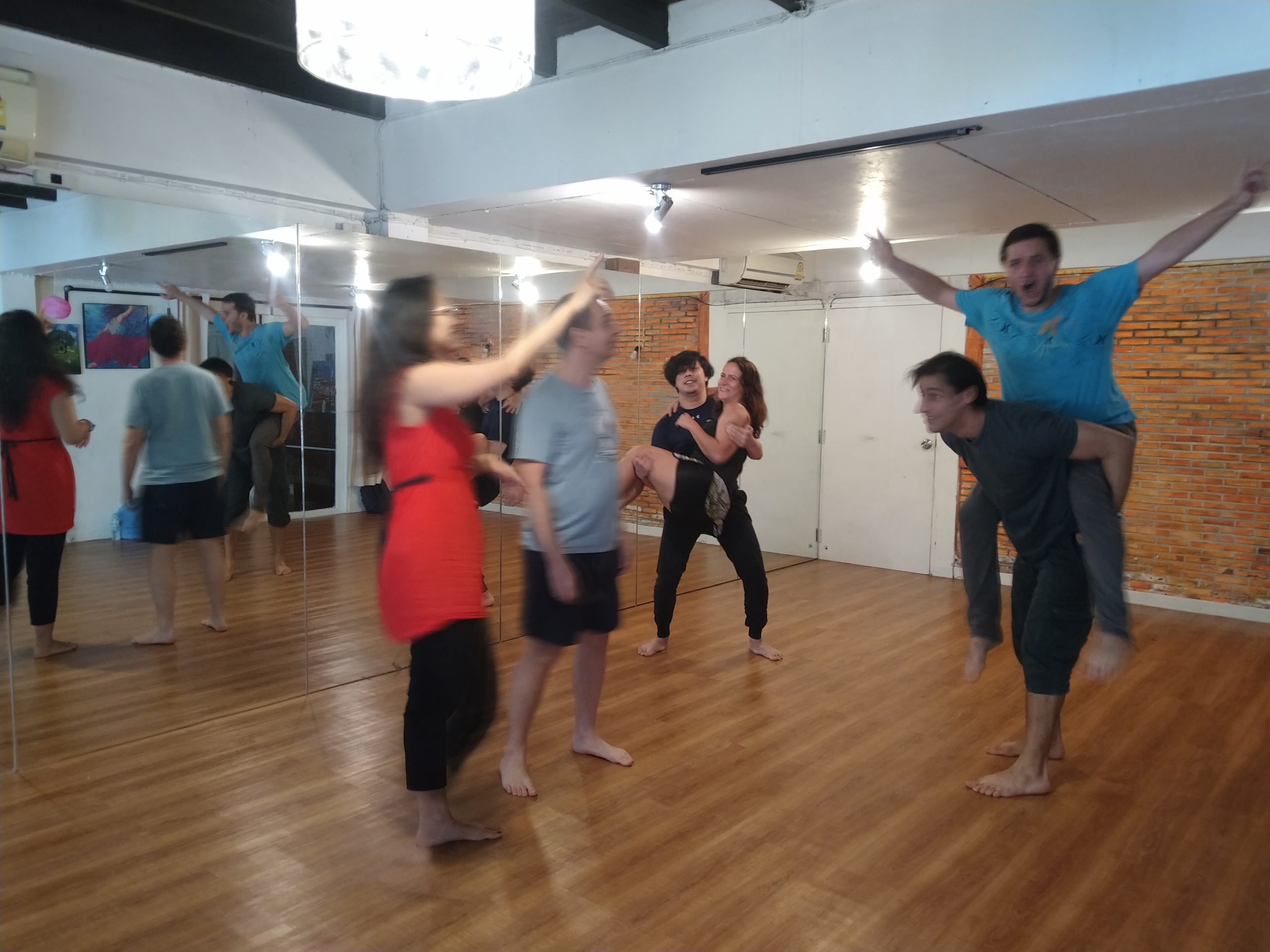 Actors training in a session at MasterClass Studio in Thailand